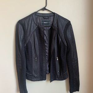 NEW BNCI black textured faux suede jacket